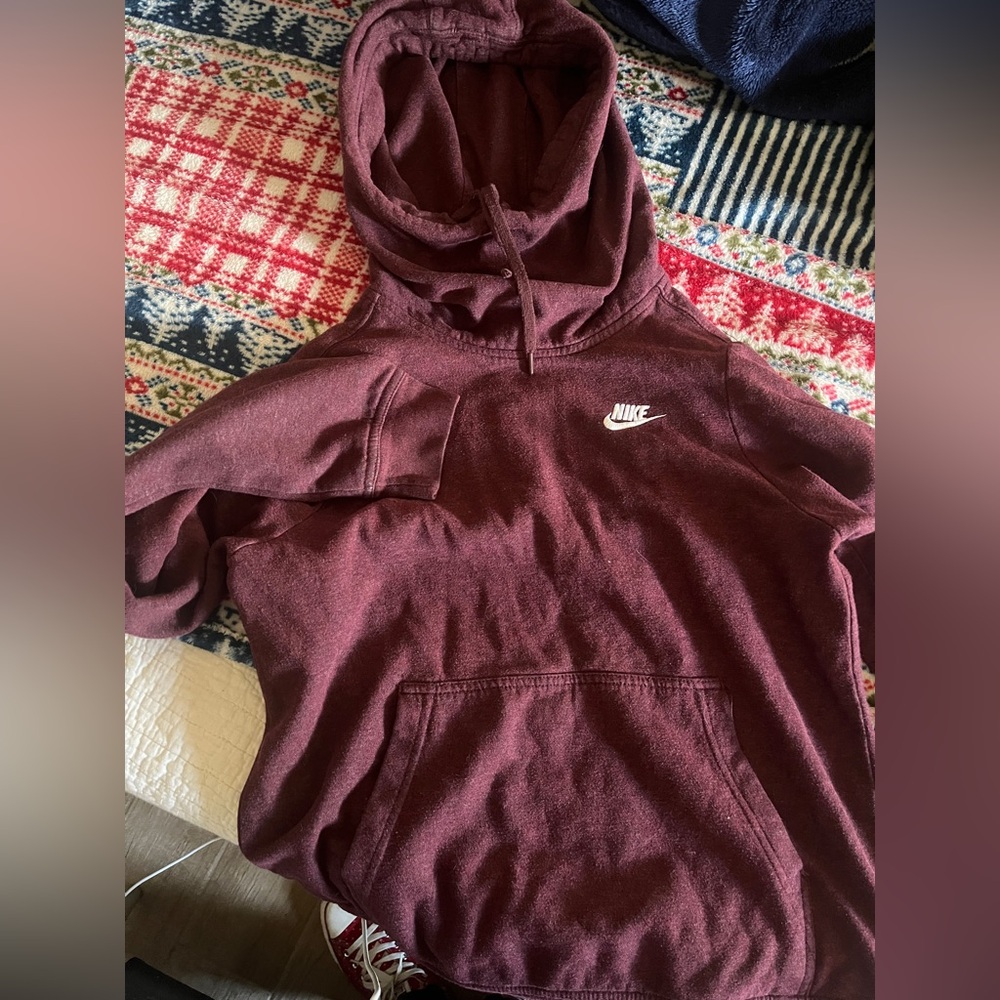 Nike Burgundy Fleece Hoodie